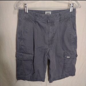 Vans off the Wall Shorts Mens 28 Gray Slash Pockets Belt Loops Casual Cargo